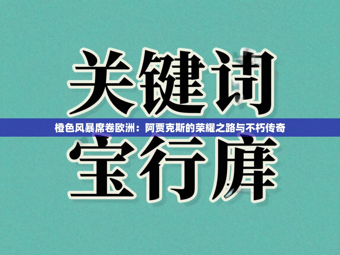 橙色风暴席卷欧洲：阿贾克斯的荣耀之路与不朽传奇  第2张